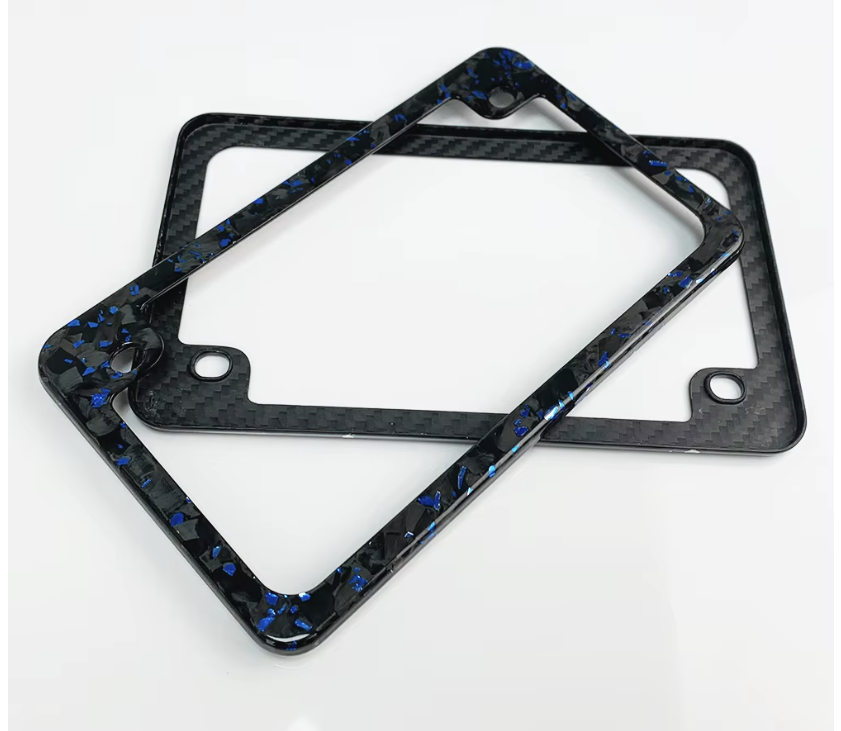 Forged Carbon Fiber Motorcycle License Plate Frame – Multi-Flake Edition (US/Canada Fit)