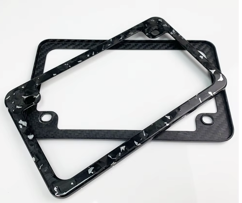 Forged Carbon Fiber Motorcycle License Plate Frame – Multi-Flake Edition (US/Canada Fit)