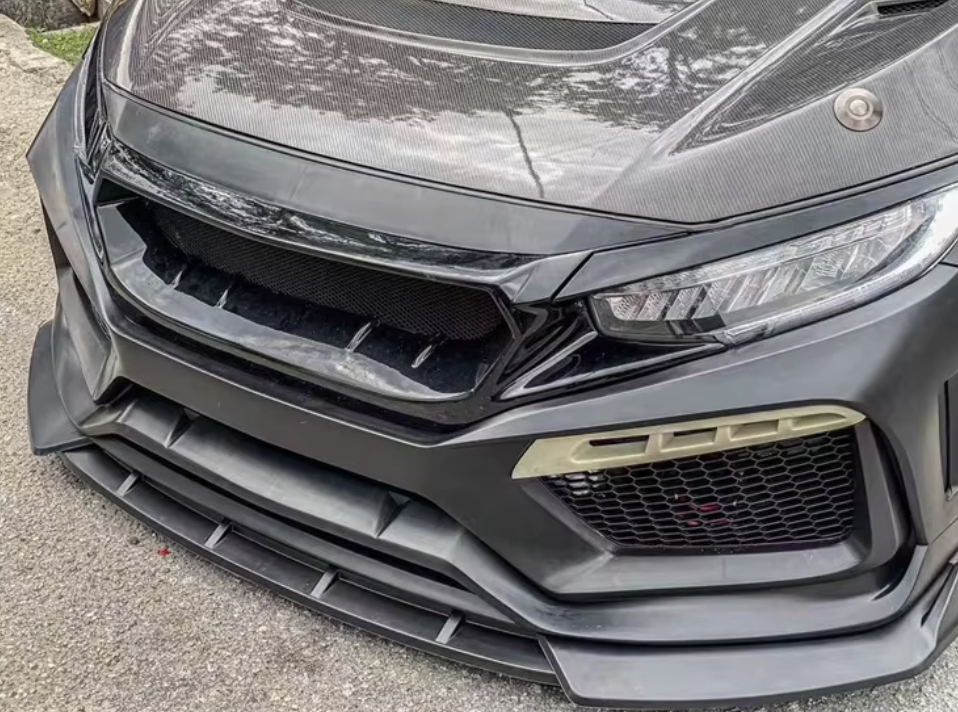 N1 Style Carbon Front Grille Trim – For Honda Civic FC / FK7 / FK8 Type-R (2016–2021)