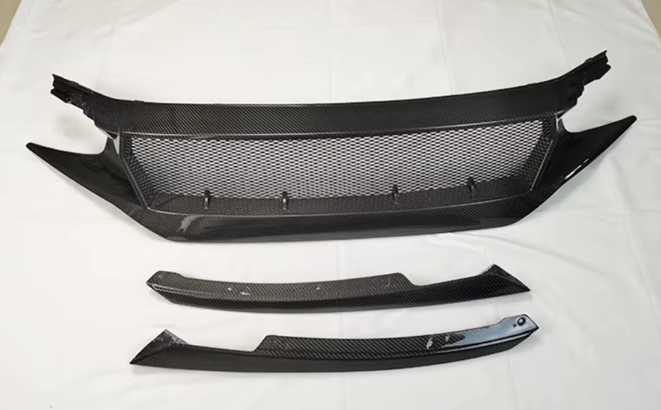 N1 Style Carbon Front Grille Trim – For Honda Civic FC / FK7 / FK8 Type-R (2016–2021)