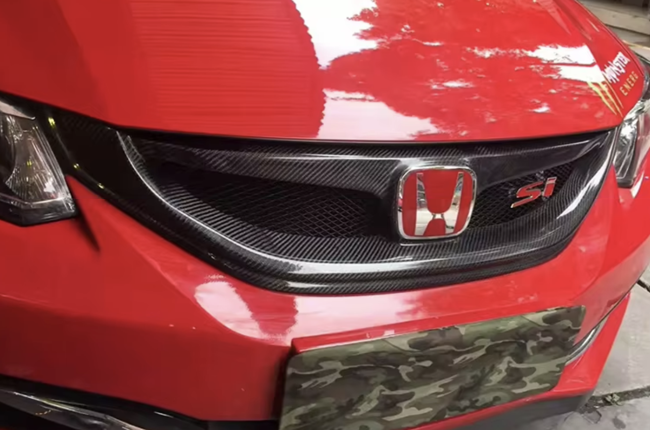 Carbon Fiber JDM Racing Grille – For Honda Civic 9th Gen (2012–2015)