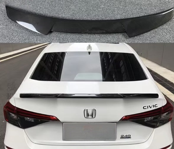 M4 Style Carbon Fiber Rear Trunk Lip Spoiler – For Honda Civic 11th Gen Sedan (2022–2025)