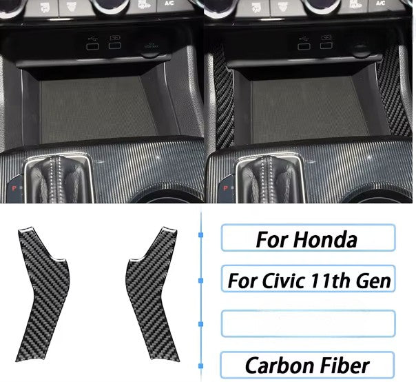 Carbon Fiber Side Tunnel Trim Panels – For Honda Civic 11th Gen (2022+