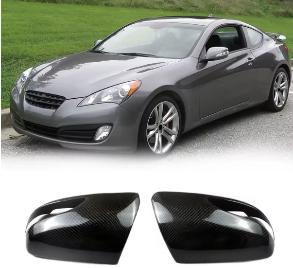 Carbon Fiber Rear View Mirror Covers For Hyundai Genesis Coupe (2008–2016)