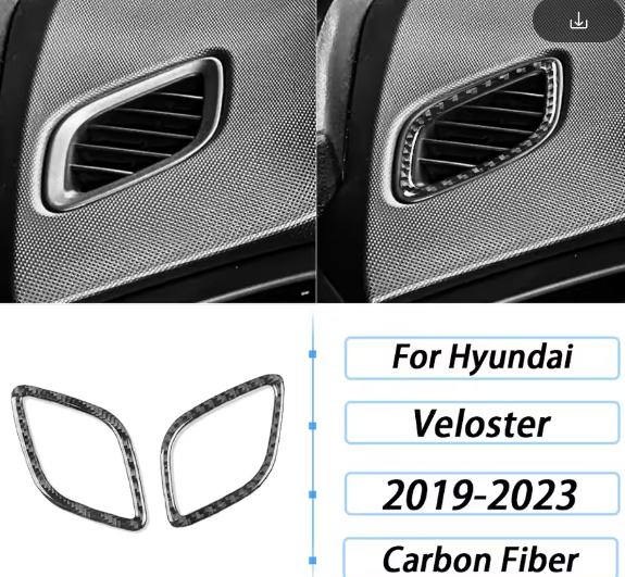 Carbon Fiber A/C Vent Trim Kit – Hyundai Veloster 2019–2023