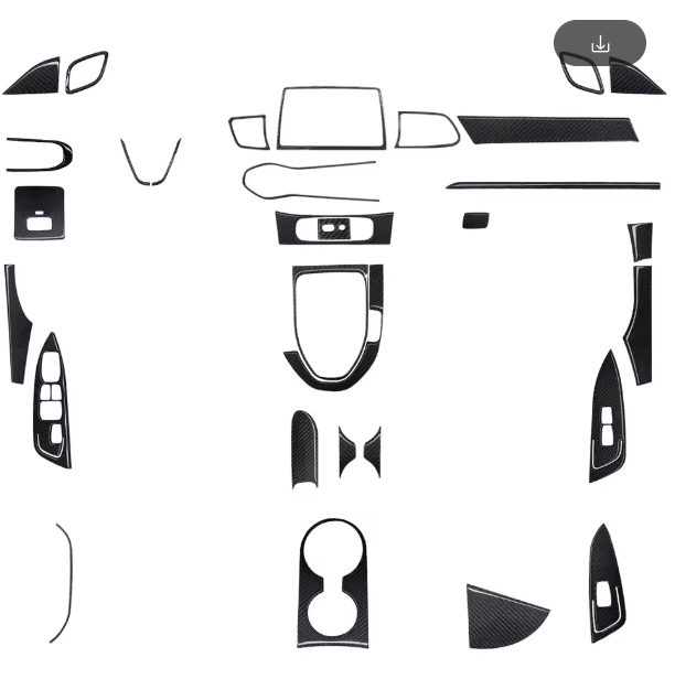 Full Carbon Fiber Interior Trim Kit For Hyundai Veloster 2019+ / Veloster N