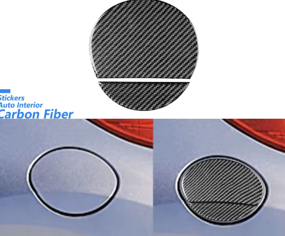 Carbon Fiber Fuel Tank Cap Cover Panel – Hyundai Veloster (2012–2018)