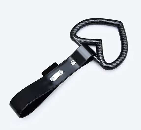 Carbon Fiber JDM Tsurikawa – Heart / Broken Heart Drift Handle Strap