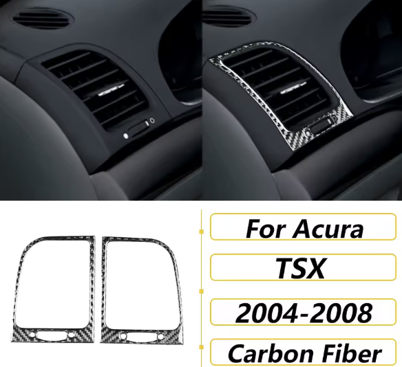 Carbon Fiber AC Vent Trim Kit - Acura TSX (CL9)