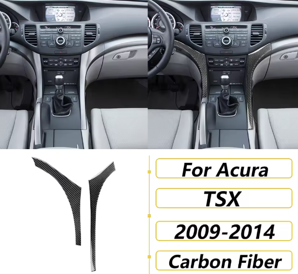 Carbon Fiber Center Console Surround Trim -Acura TSX (CU2)