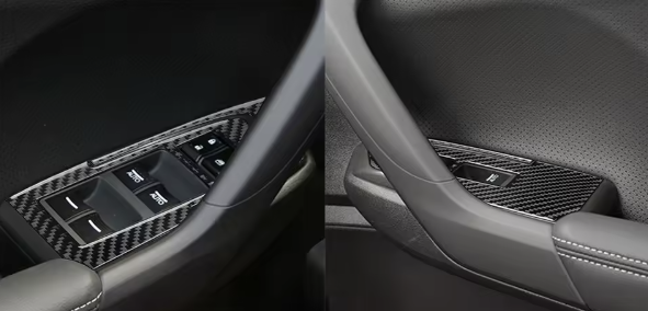 Carbon Fiber Door Switch Panel Overlays Fits Acura TSX ( CU2)