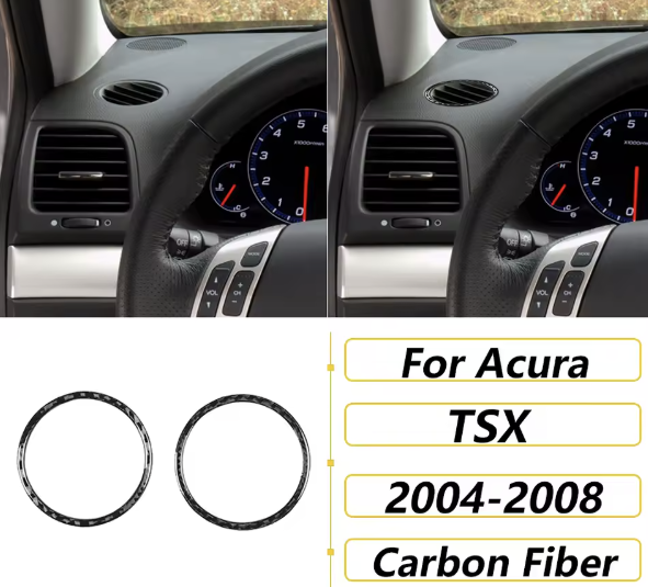 Carbon Fiber AC Vent Trim Kit - Acura TSX (CL9)