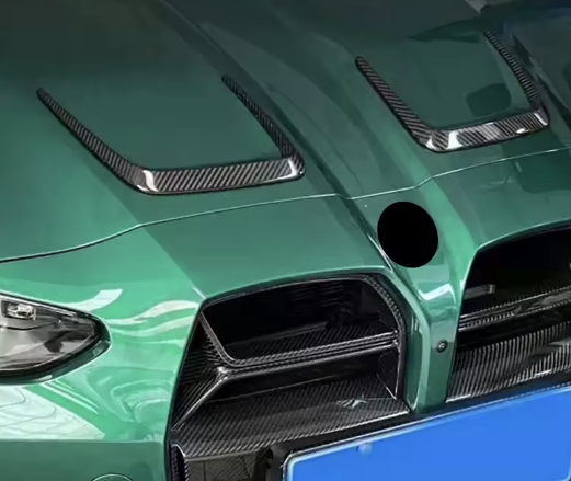 BMW G8X M3/M4 Dry Carbon Fiber Hood Vent Trims