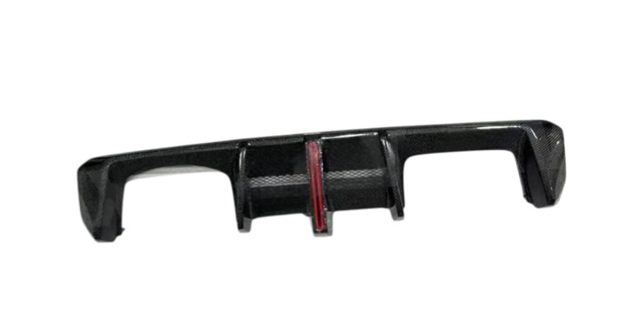 Carbon Fiber Vortex Style Rear Diffuser Lip with LED