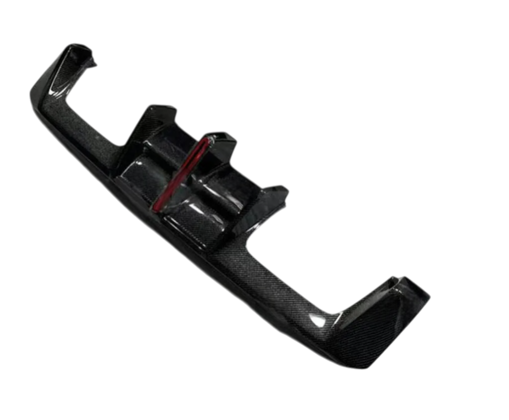 Carbon Fiber Vortex Style Rear Diffuser Lip with LED