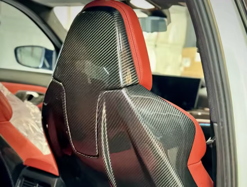 BMW Carbon Fiber Rear Seat Shell Trim Covers