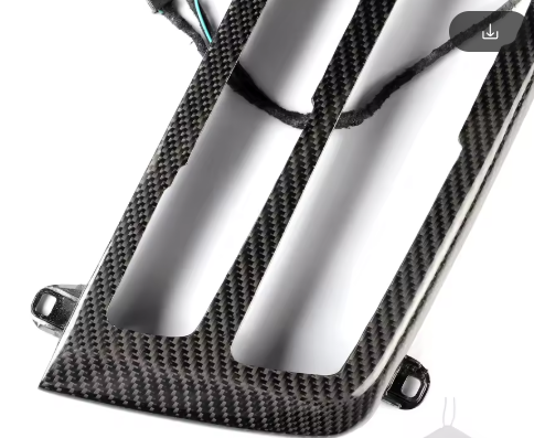 Carbon Fiber Center Console Radio Trim Panel with Optional Ambient Lighting for BMW 3 & 4 Series