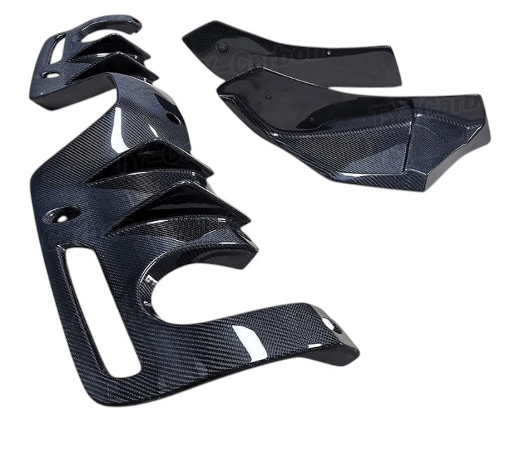 3PC Carbon Fiber Rear Bumper Diffuser Splitter – For Toyota Supra A90