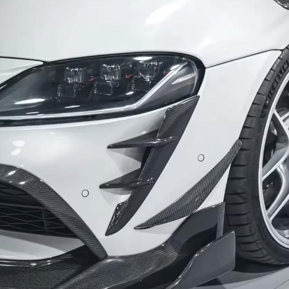 Carbon Fiber Front Bumper Wind Splitter Canards – For Toyota Supra A90 / A91 MK5