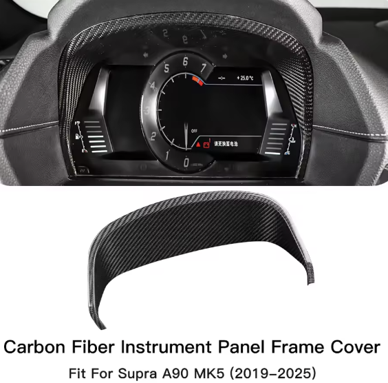 Carbon Fiber Instrument Panel Frame Cover – For Toyota GR Supra A90 MK5