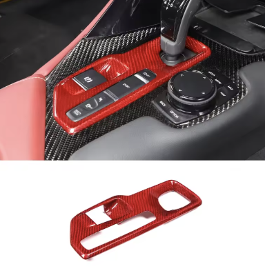 Dry Carbon Fiber Gear Shift Panel Trim – For Toyota GR Supra A90/A91 MK5