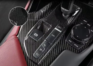 Dry Carbon Fiber Gear Shift Panel Trim – For Toyota GR Supra A90/A91 MK5