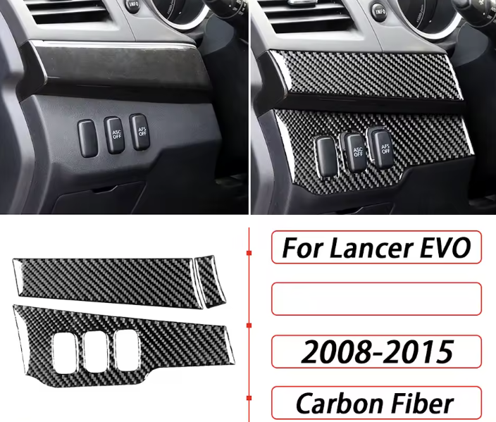 Mitsubishi Evo X Carbon Fiber Driver Dash Trim (2008–2015)