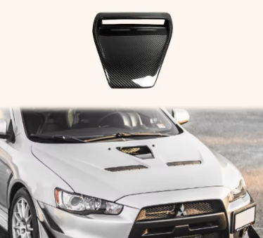 Mitsubishi Evo X Carbon Fiber OEM-Style Hood Scoop (2008–2015)