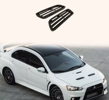 Mitsubishi Evo X Carbon Fiber Hood Air Vents (2008–2015)