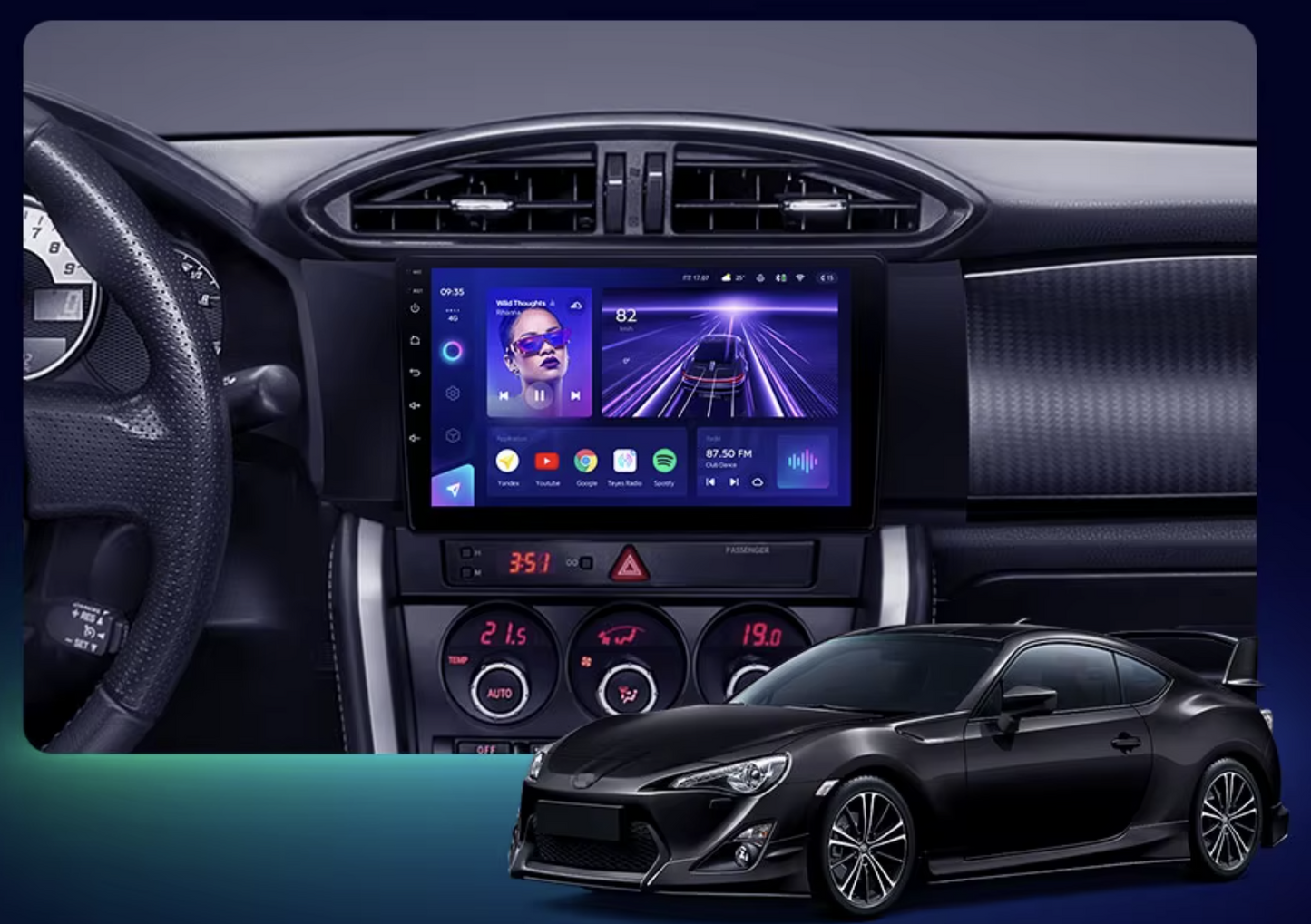 Luminous 9” QLED CarPlay & Android Auto Headunit