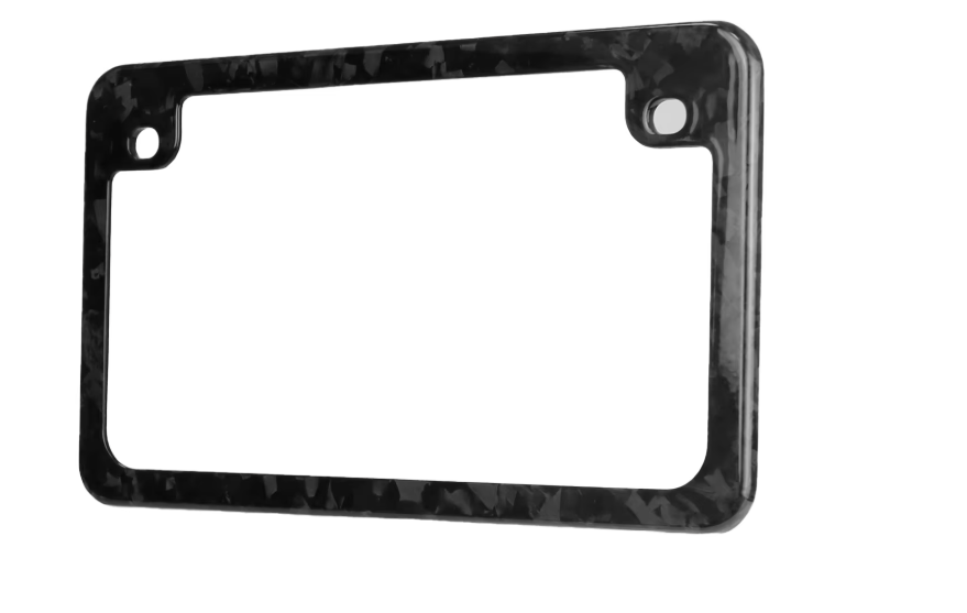 Forged Carbon Fiber Motorcycle License Plate Frame – Multi-Flake Edition (US/Canada Fit)