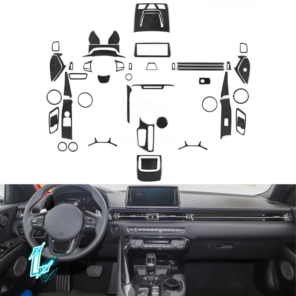 Toyota Supra A90 Carbon Fiber Interior Trim Kit, 49pc