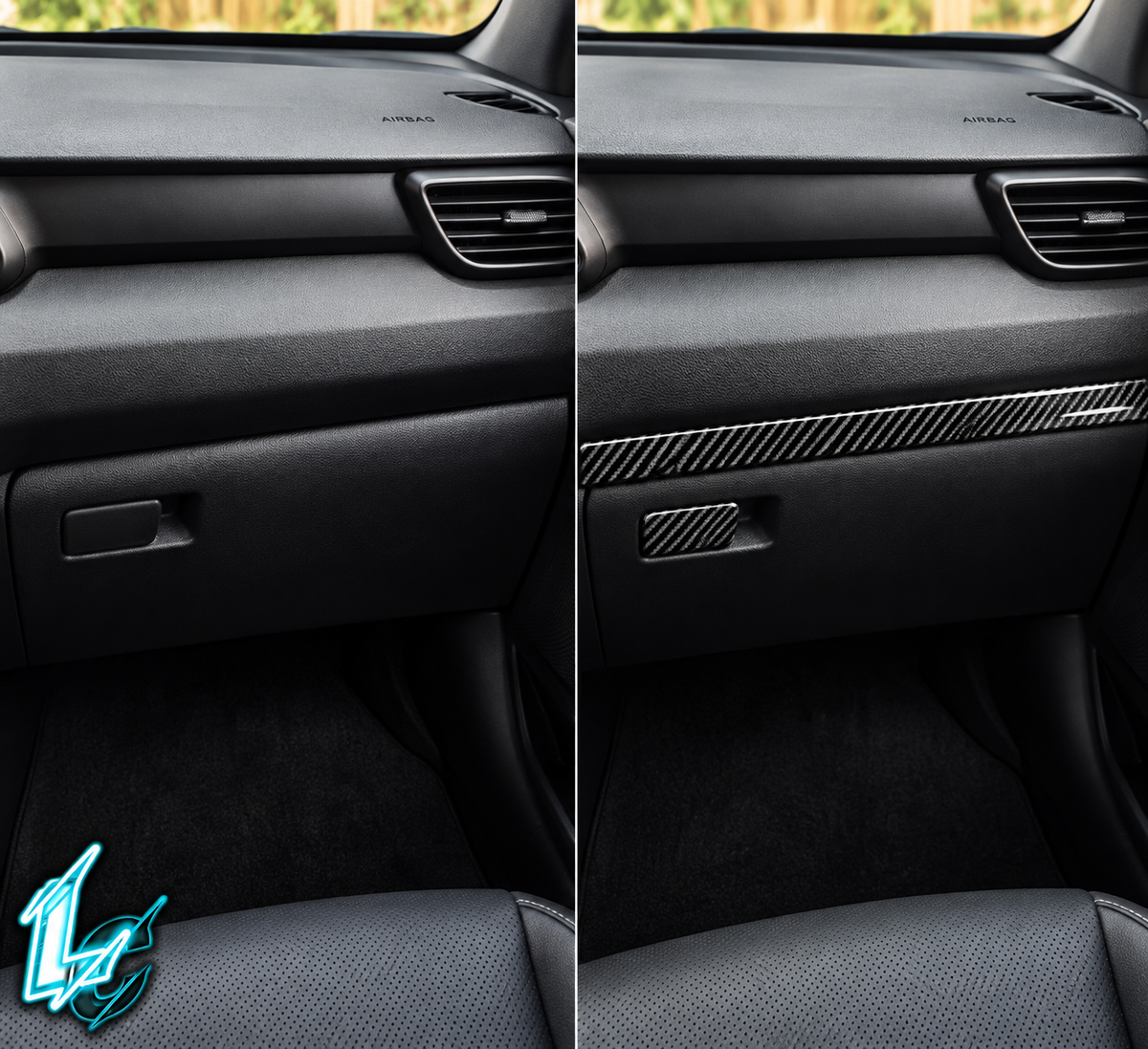 Hyundai Veloster Carbon Fiber Passenger Dash Trim (2012–2017)