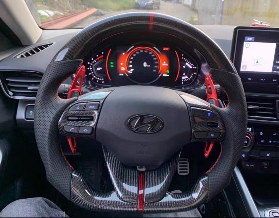 Carbon Fiber Performance Steering Wheel – Hyundai Elantra/Veloster (2019+)