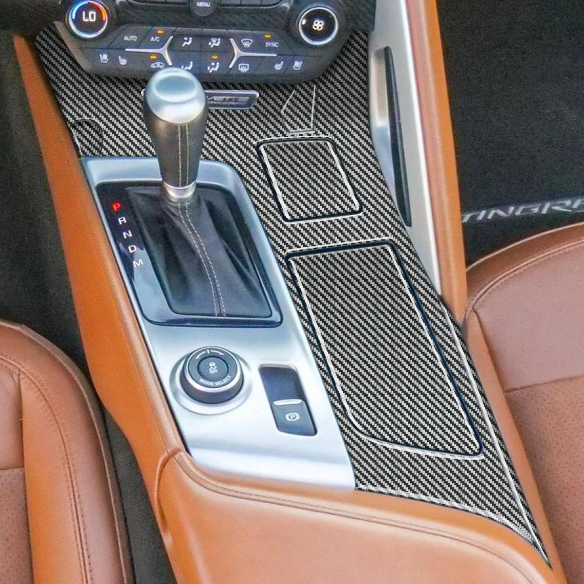 Corvette C7 Carbon Fiber Interior Trim Kit, 50pc