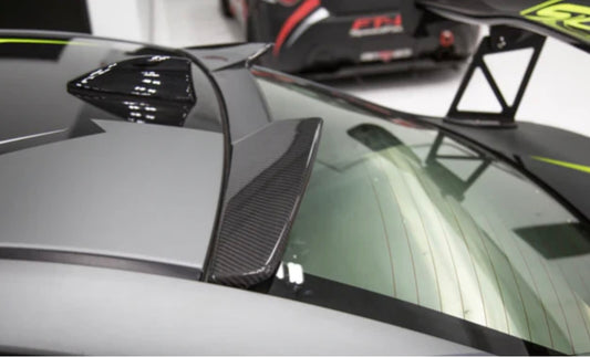 Carbon fiber High Kick V Flat Rear Window Roof Spoiler Wing for WRX/STI