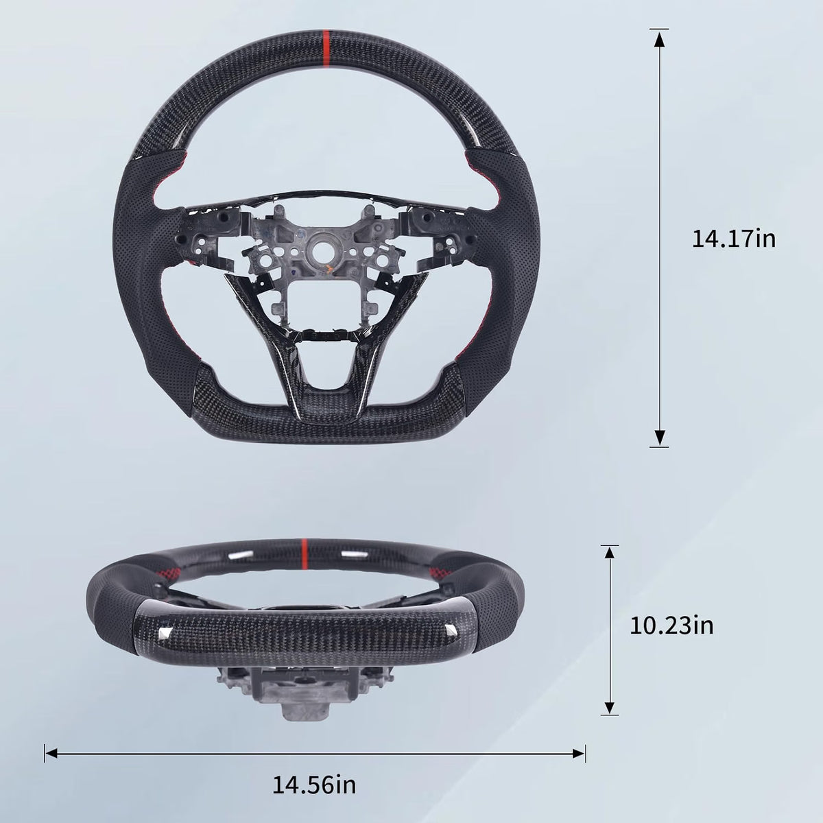 Honda Accord 10th Gen 2018–2022- Carbon Fiber D-Shaped Steering Wheel