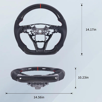 Honda Accord 10th Gen 2018–2022- Carbon Fiber D-Shaped Steering Wheel