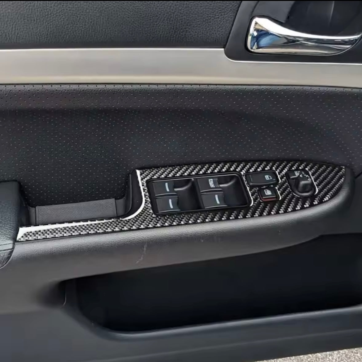 Carbon Fiber Door Switch Panel Trim Kit- Acura TSX (CL9)