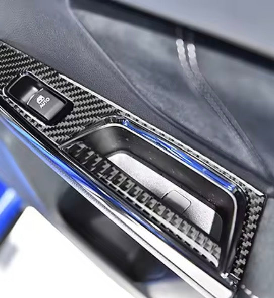 Subaru WRX/STI Carbon Fiber Window Switch Overlays (2015–2020)