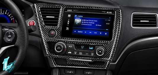 Honda Civic Carbon Fiber Center Dash & Radio Trim (2013–2015)