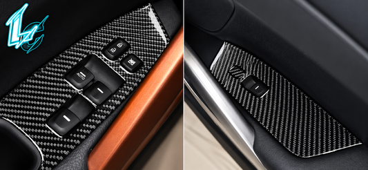 Hyundai Veloster Carbon Fiber Window Switch Trim, 2pc (2012–2017)