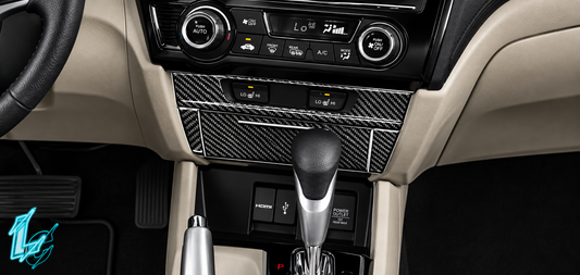 Honda Civic Carbon Fiber Lower Center Console Trim Kit (2013–2015)