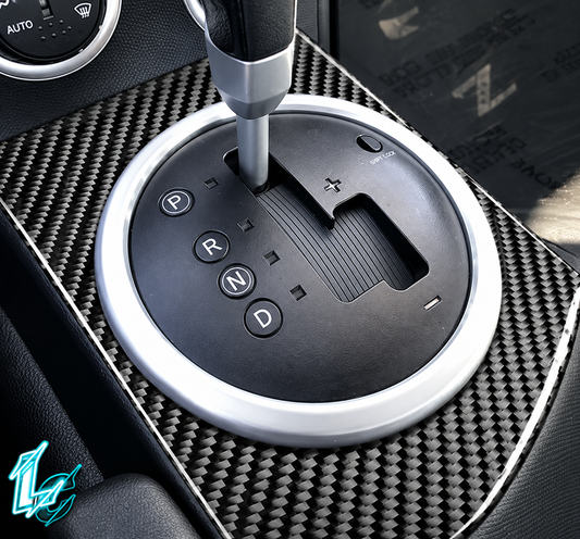 Nissan 350Z Carbon Fiber Gear Panel Overlay (2003–2009)