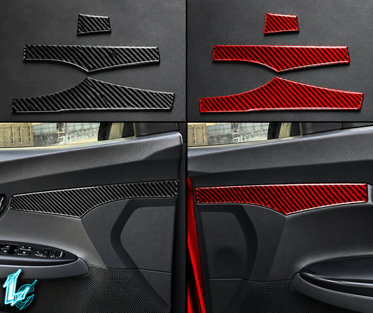 Hyundai Veloster/Veloster N Carbon Fiber Interior Door Trim Kit (2019–2022)