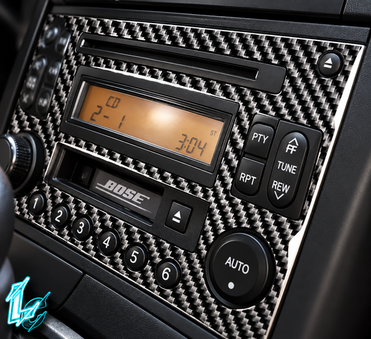 Nissan 350Z Carbon Fiber Infotainment Overlay (2003–2009)