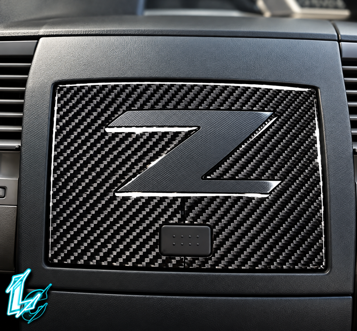 Nissan 350Z Carbon Fiber Infotainment Overlay (2003–2009)