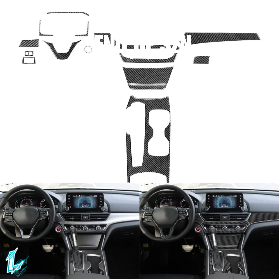 Honda Accord 10th Gen 2018+- 14PCS Real Carbon Fiber Full Interior Dash Trim Kit