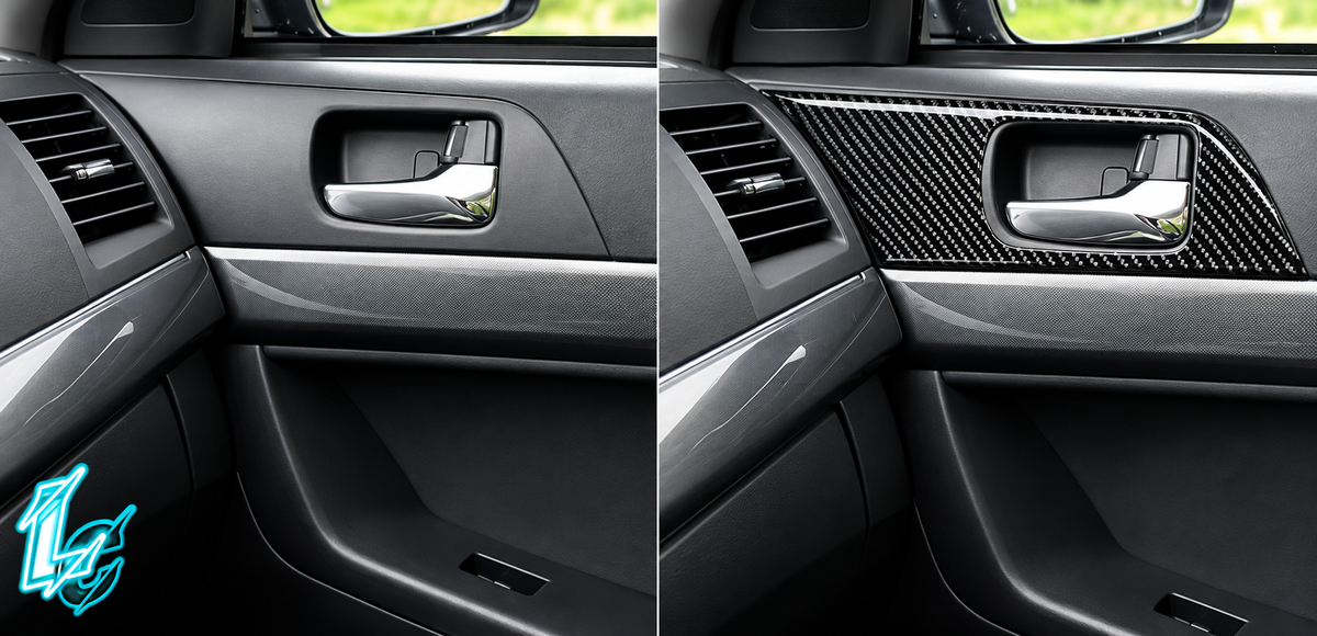 Mitsubishi Evo X Carbon Fiber Door Handle Surrounds (2008–2015)