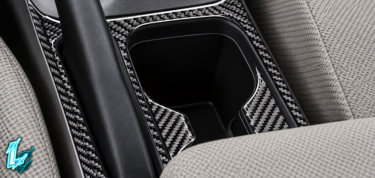Honda Civic Carbon Fiber Cupholder + Center Tunnel Trim Kit (2012–2015)